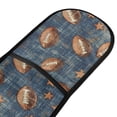 thumbnail image 2 of Dailycode Double Sided Oven Mitt with Loop Heat Resistant Kitchen Long Potholders 7" x 35" Vintage Rugby Star, 2 of 6