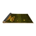 thumbnail image 2 of Ahgly Company Indoor Rectangle Abstract Yellow Contemporary Area Rugs, 2' x 5', 2 of 4