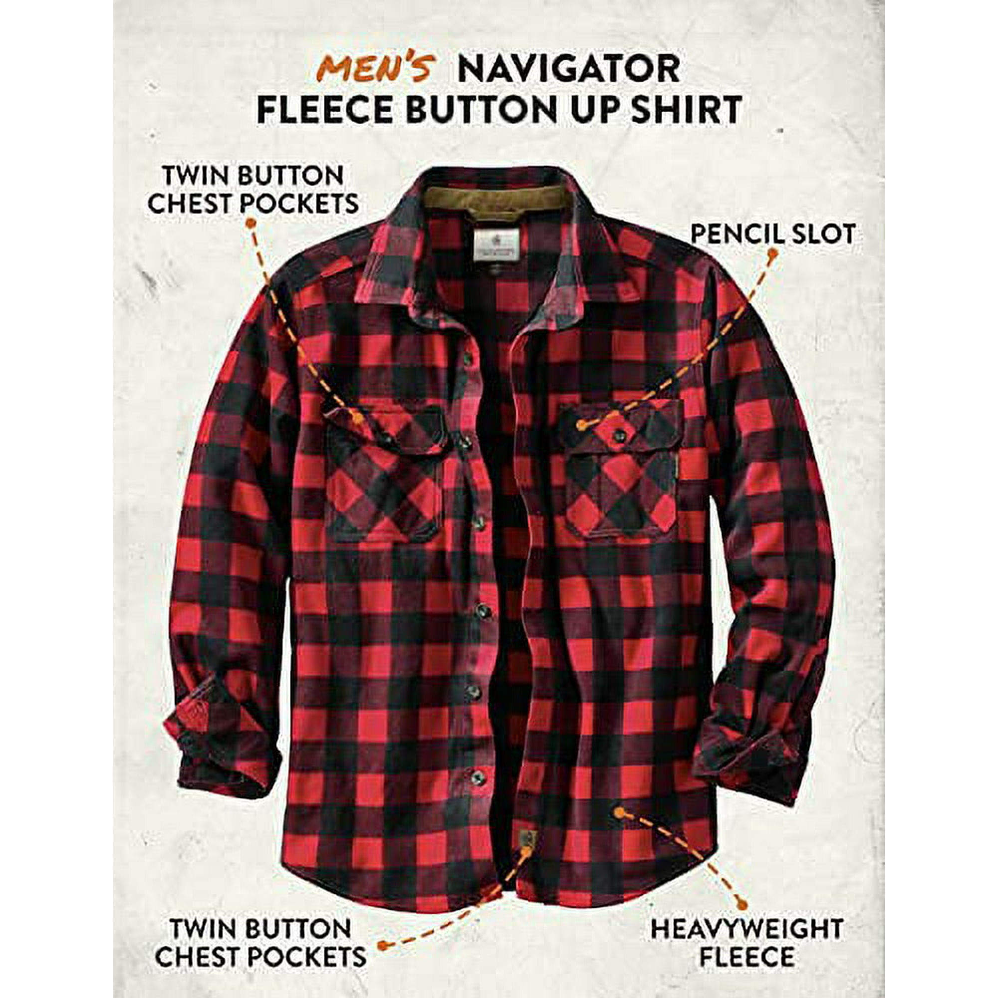 Legendary whitetails men's navigator fleece button up shirt best sale