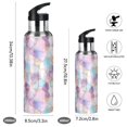 thumbnail image 2 of Yayeee 20oz Insulated Water Bottle Double Wall Stainless Steel with Flip Straw Lid, Watercolor Marble Pattern, 2 of 7