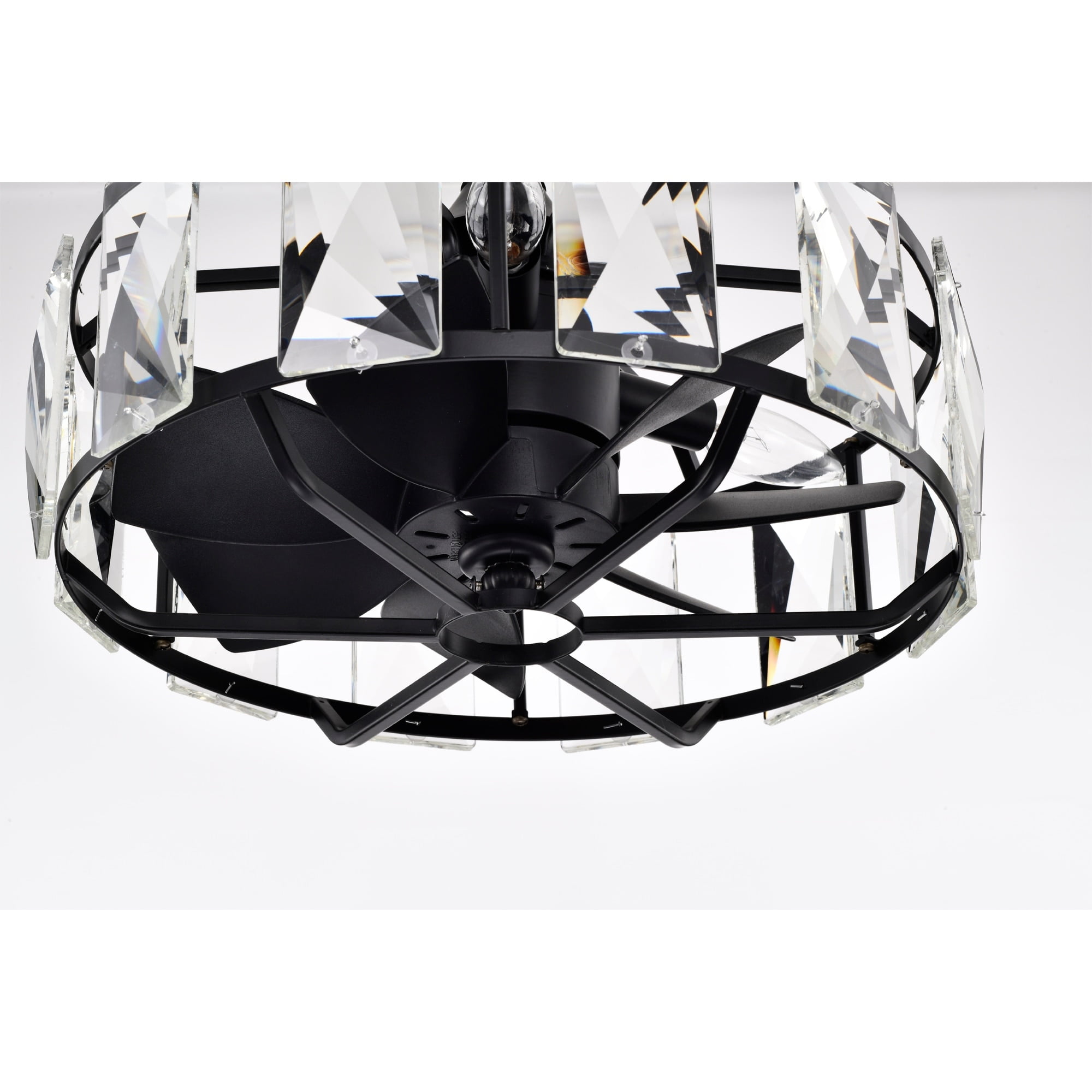 Alban 15.4 in. 3-Light Indoor Matte Black Finish Ceiling Fan with Light Kit