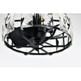 thumbnail image 3 of Alban 15.4 in. 3-Light Indoor Matte Black Finish Ceiling Fan with Light Kit, 3 of 5