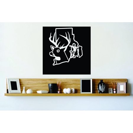 Do It Yourself Wall Decal Sticker Rhodes Island Wild Life Deer Buck Hunter Decor Mural 18×18