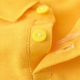 thumbnail image 6 of NIEWTR School Uniform Polo Shirts for Boys Button Closure Short Sleeve Tops Classic Fit Casual Shirts（Yellow,11-12 Years), 6 of 9