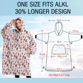 thumbnail image 4 of Oversized Wearable Blanket Hoodie,Red Christmas House and Tree Pattern Sherpa Blanket Hoodie with Super Pockets,Super Warm Fuzzy Pullover for Women & Men, 4 of 6