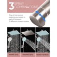 thumbnail image 2 of 8 Inch All Metal Rainfall Shower Head with Handheld Showerhead Combo - 11 Inch Extension Arm, 6-Setting High Pressure Shower Head with Hose & Shower Holder, Brushed Nickel, 2 of 7