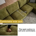 thumbnail image 3 of 124.4" 6-Seater U-Shaped Modular Sectional Sofa with Sparkling Glitter Chenille Fabric & Storage Ottoman, 3 of 7