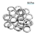 thumbnail image 3 of Uxcell 1.8x7x10.6mm Fishing Rings, 50 Pack 304 Stainless Steel Solid Ring Wire Snap Ring for Saltwater Freshwater, 3 of 5