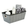 thumbnail image 4 of Simplify Small Herringbone Nonwoven Grommet Shelf Tote in Grey, 4 of 6