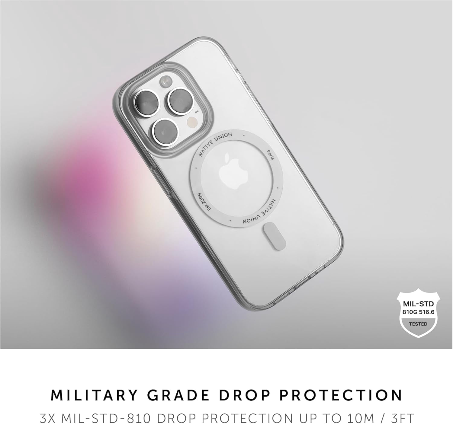 Native Union (Re)Clear Case – Transparent Anti-Yellowing MagSafe Compatible – for iPhone 15 Pro
