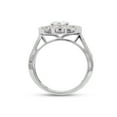 thumbnail image 5 of 1 1/5 ct.t.w Center 6MM Cushion Cut Lab Created Moissanite Diamond Floral Halo Engagement Ring In 14K White Gold Over Sterling Silver (G-H Color, VVS1 Clarity, 1.40 Cttw)-10, 5 of 8