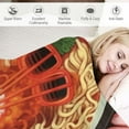 thumbnail image 3 of Nawypu  Ramen Blanket Gifts Flannel Lightweight Soft Cozy Blankets Trows Bedding Kids Adult Couch Sofa Bedroom Camping Travel Girls Boys  for Kid, 3 of 6