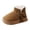 Brown, variant on WAVSUF Women's Fleece Winter Boots Soft Sole Wide Width Anti Slip Winter Snow Flat Ankle Boots Brown 10