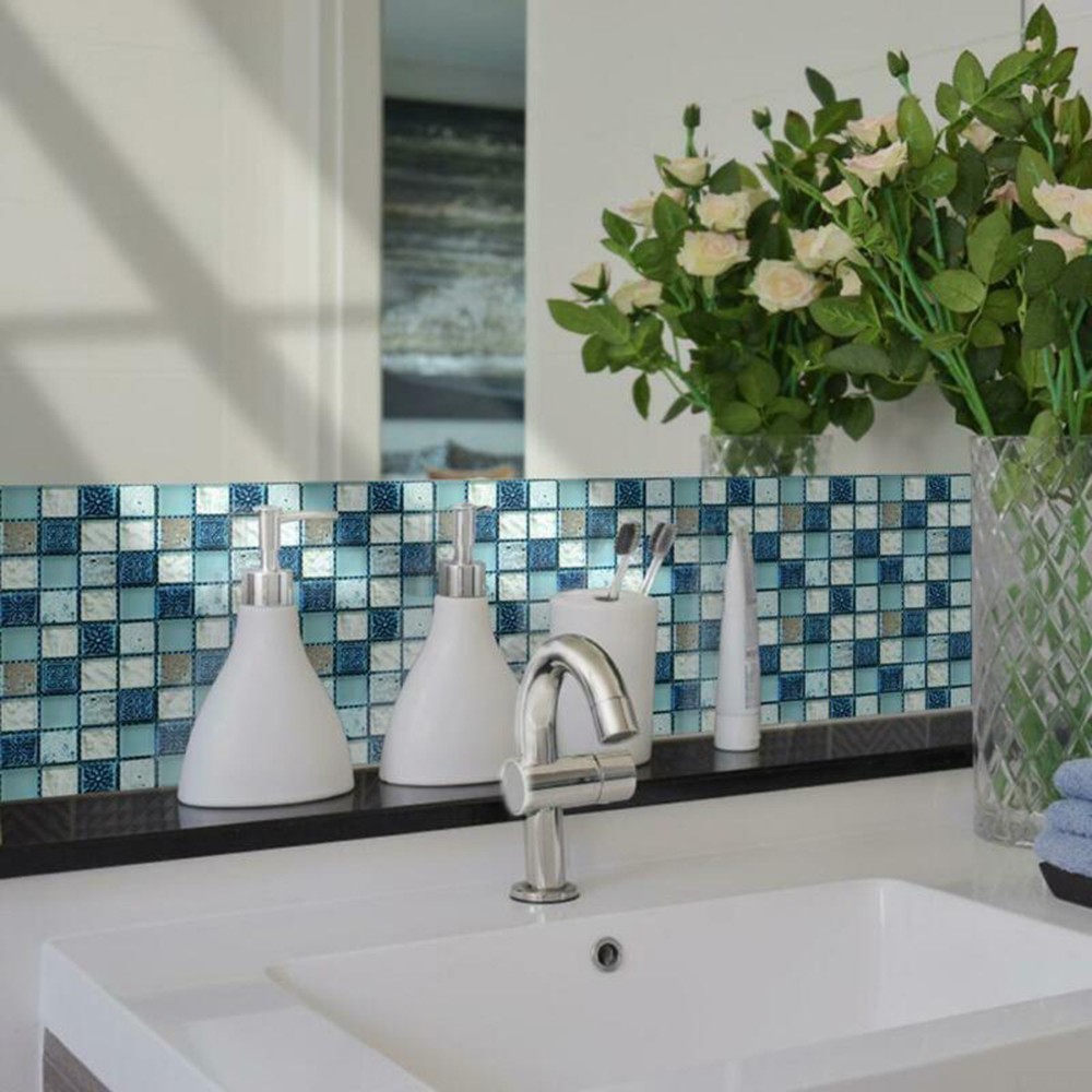 40pcs 4*4 inch Tile Sticker Kitchen Bathroom Sticker on Wall Tile Decal