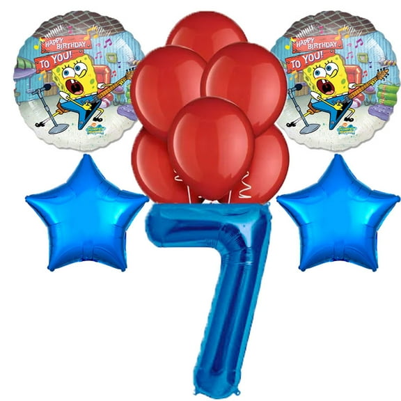 SpongeBob Party Ballon Pack #7  (HAPPY BIRTHDAY)