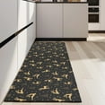 thumbnail image 4 of Dark Christmas Golden Reindeer Pattern Kitchen Rug Mat,Kitchen Runner Rugs Non Skid Washable,Decorative Kitchen Floor Mats for Kitchen,Sink,Laundry,17"X47", 4 of 5