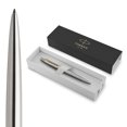 thumbnail image 1 of Parker Jotter Ballpoint Pen, Stainless Steel with Chrome Trim, Medium Point, Blue Ink, Gift Box, &acirc;??1 Count (Pack of 1), 1 of 7