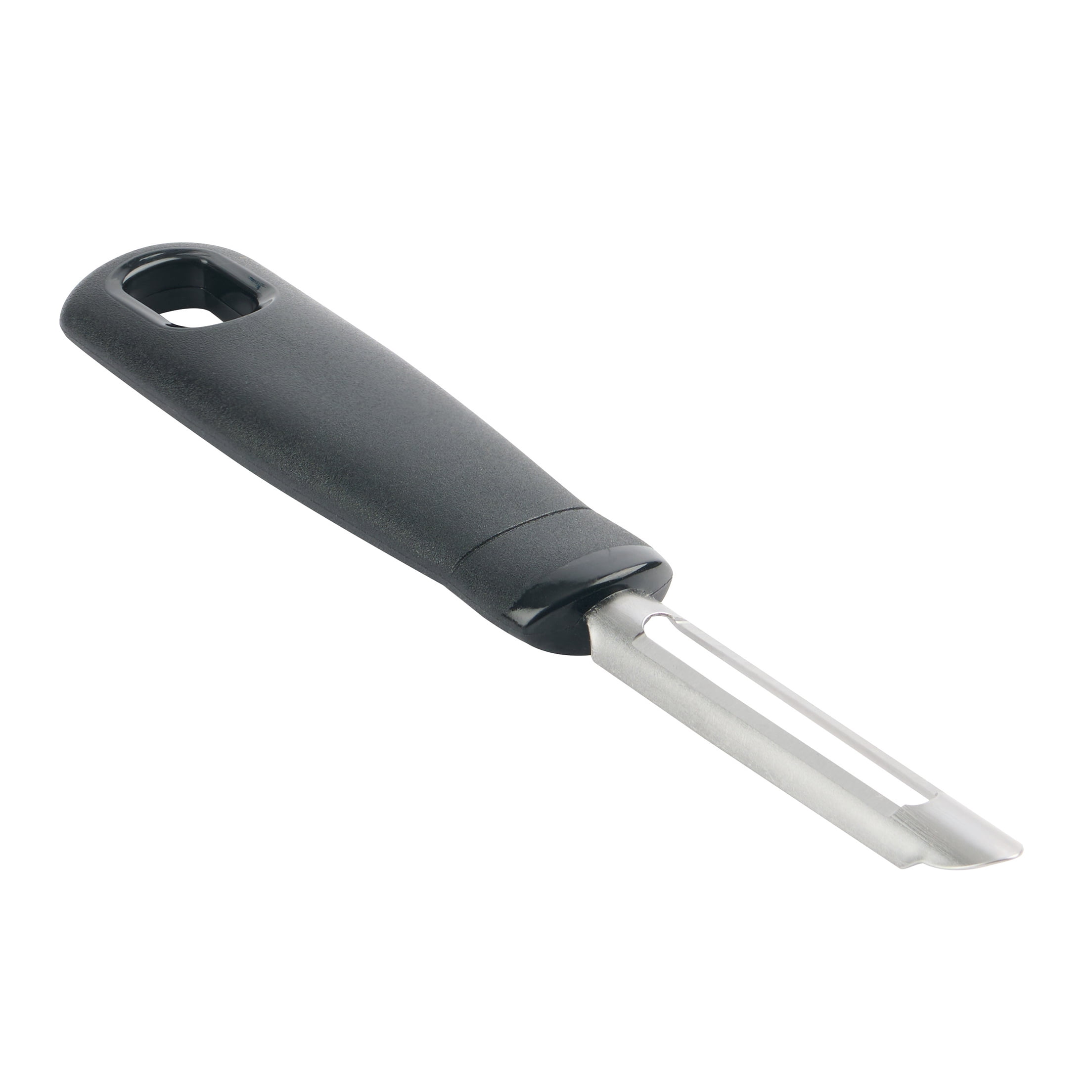 Mainstays 6in Stainless Steel Fruit and Vegetable Peeler, Black