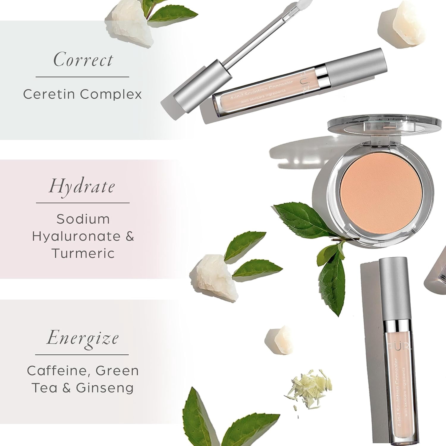 PUR Beauty 4-in-1 Sculpting Concealer for Women - Conceals, Brightens, Plumps & Corrects - Hydrating & Moisturizing Makeup Concealer with Medium to Full Coverage for Dark Circles