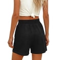 thumbnail image 5 of TAGOLD Womens Summer Shorts Denim Look Double Pocket Loose Wide Leg Fitness Stretchy Shorts, 5 of 5