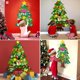 thumbnail image 4 of Árbol de Navidad de fieltro artesanal para regalo de niños, con 32 adornos desmontables para decoración navideña de Año Nuevo (hy), 4 of 4