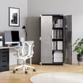 thumbnail image 4 of Seville Classics UltraHD® Steel Body Lockable Storage Filing Cabinet Organizer Locker Shelving Unit 36" W x 24" D x 72" H, Graphite, 4 of 4