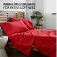 thumbnail image 4 of American Home Collection Ensemble de Draps Format Simple - Poche Profonde de 16 Pouces - Draps de Lit en Microfibre Ultra Douce - Respirants, Infroissables, Entretien Facile - Certifié Oeko-Tex (Simple, Rouge), 4 of 4