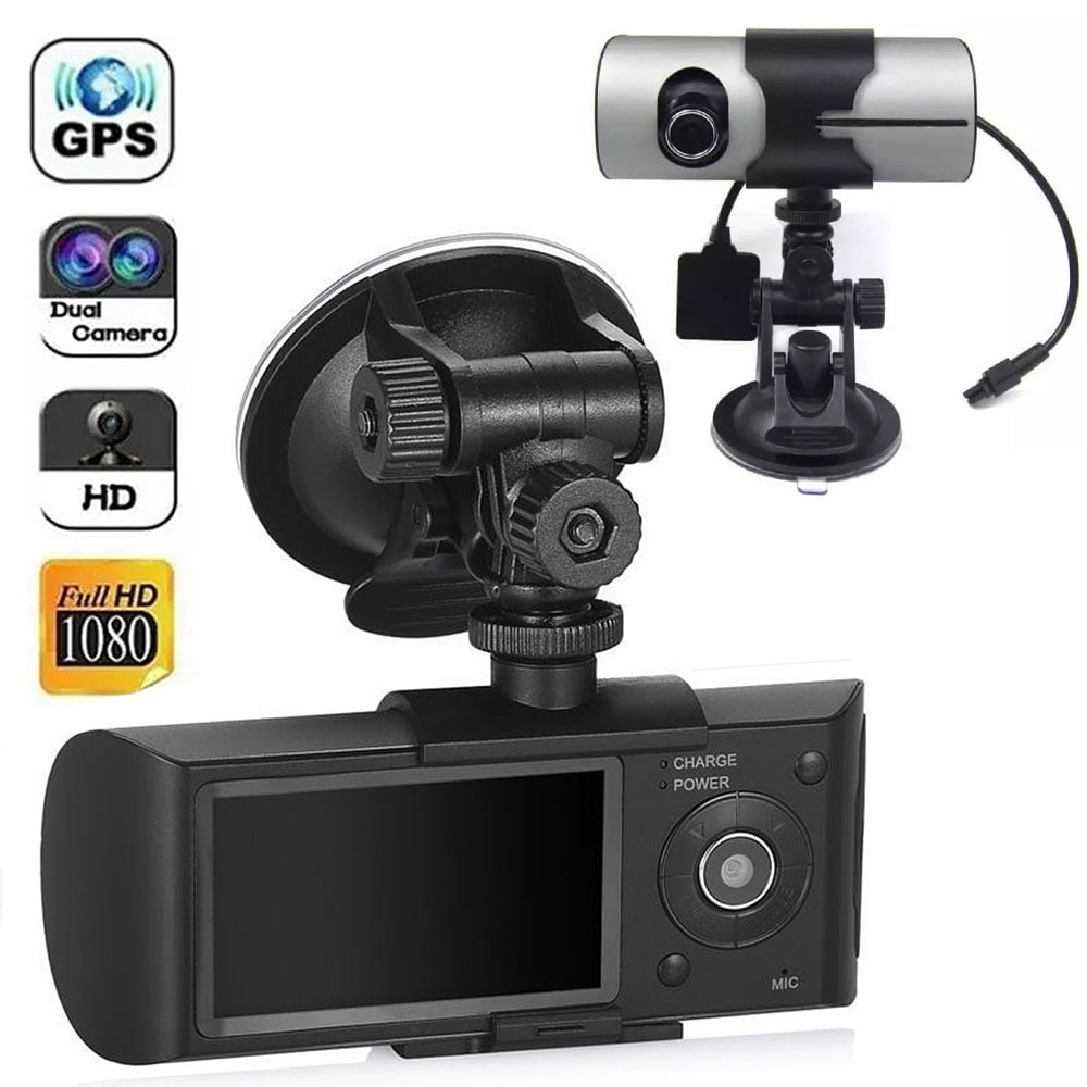 2.7 Vehicle 1080P Car DVR Camera Video Recorder Dash Cam G-Sensor GPS Dual Lens
