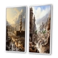 thumbnail image 3 of Designart "Hajj Pilgrimage Islam wall decor V" Islam Framed Wall Art Set Of 2 - Yellow Spiritual Frame Gallery Set For Office Decor, 3 of 6