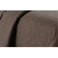 thumbnail image 4 of Home Collection 2Pc Twintwin Xl Over Size Elegant Embossed Bedspread Set Light Weight Solid Dark Brown New, 4 of 4