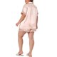 thumbnail image 3 of Conjuntos de pijamas de talla grande Agnes Orinda para mujeres, loungewear de satén suave, conjunto de 2 piezas con pantalones cortos 2X Champagne, 3 of 6