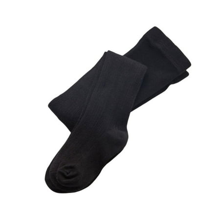 

Kids Girls Footed Tights Ribbed Knit Leggings Bottom Pants Girls Solid Long Stockings Pantyhose
