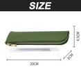 thumbnail image 2 of Leather pencil case, Pen bag, Small pencil case for adults, Pen, Pencil & Marker Cases, leather Mini pencil pouch with zipper - green, 2 of 6