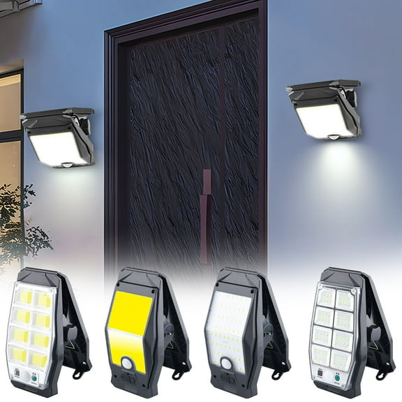 Clearance Boovnll Solar Wall Lights Outdoor, Super Bright Solar Clip Lamp, IP65 Waterproof Outdoor Wall Lights for Garden, Fence, Patio, Garage, Front Yard, Solar Lights Outdoor