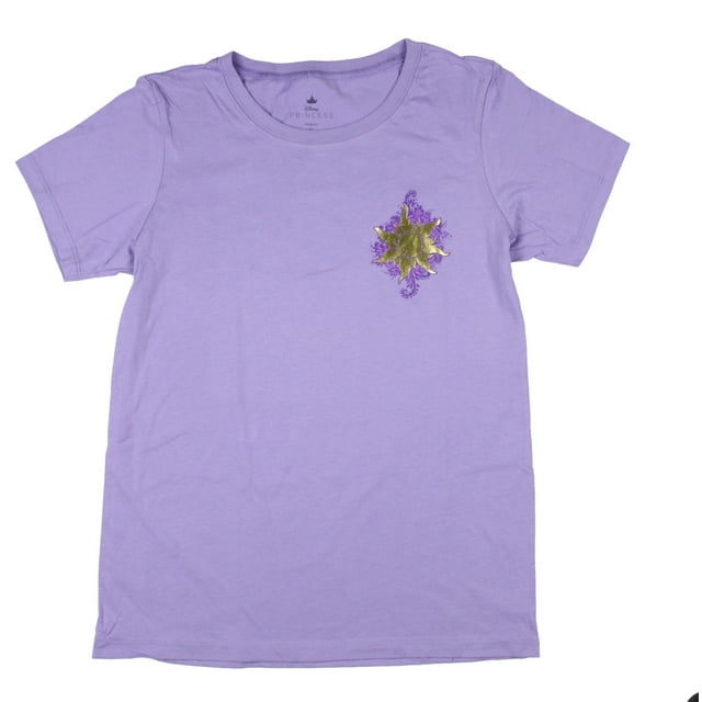 Disney Tangled Chandail pour Femmes Raiponce T-Shirt Lavande Soleil (LG)