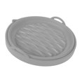thumbnail image 4 of Revestimiento de silicona para freidora, olla plegable, redonda, ondulada, resistente al calor, reutilizable, accesorio para freidora, color gris, 4 of 14