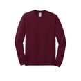 thumbnail image 5 of Gildan Heavy Cotton Men's Long Sleeve T-Shirt, Comfortable, Crewneck Classic Fit Tee, Maroon, L, 5 of 5