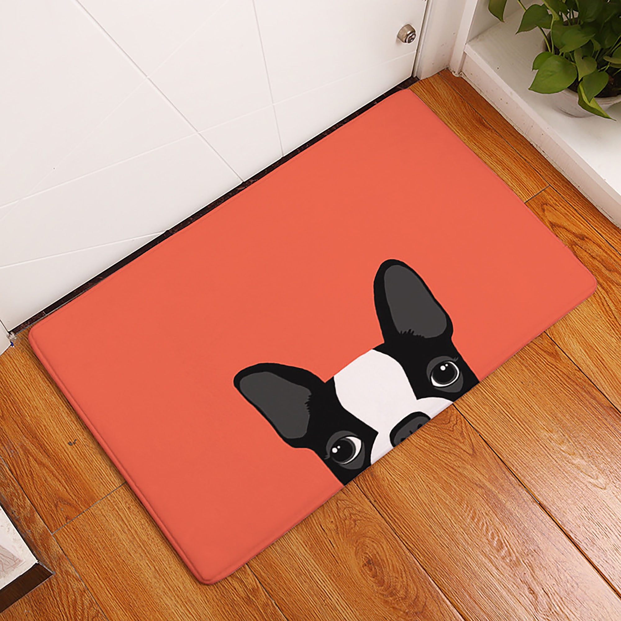 Non Slip Indoor/Outdoor Doormats Home Entrance Cute Dog Pattern Floor Rug Carpet Door Mat Bath