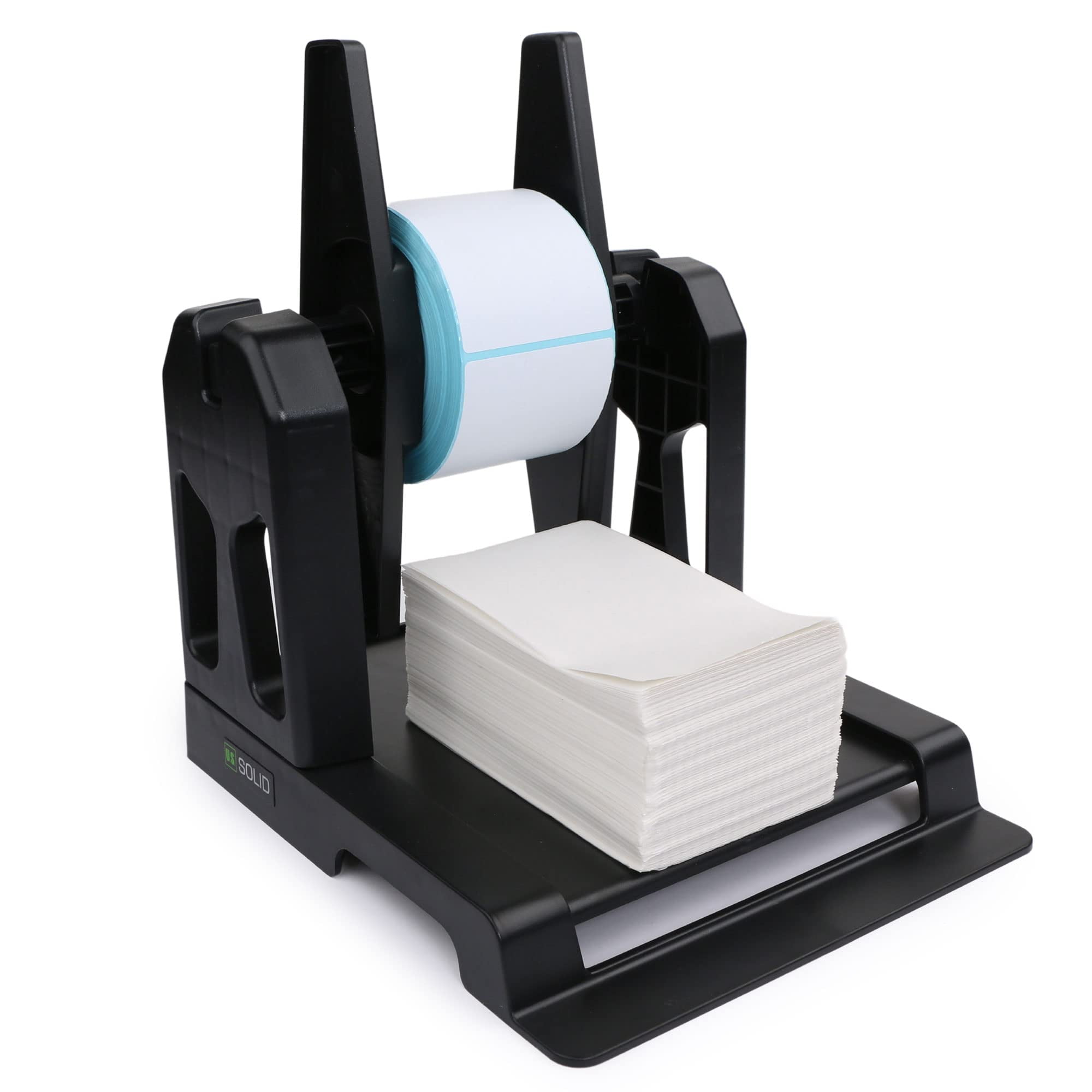 U.S. Solid Large Label Holder for Rolls and FanFold Labels, 2 in 1