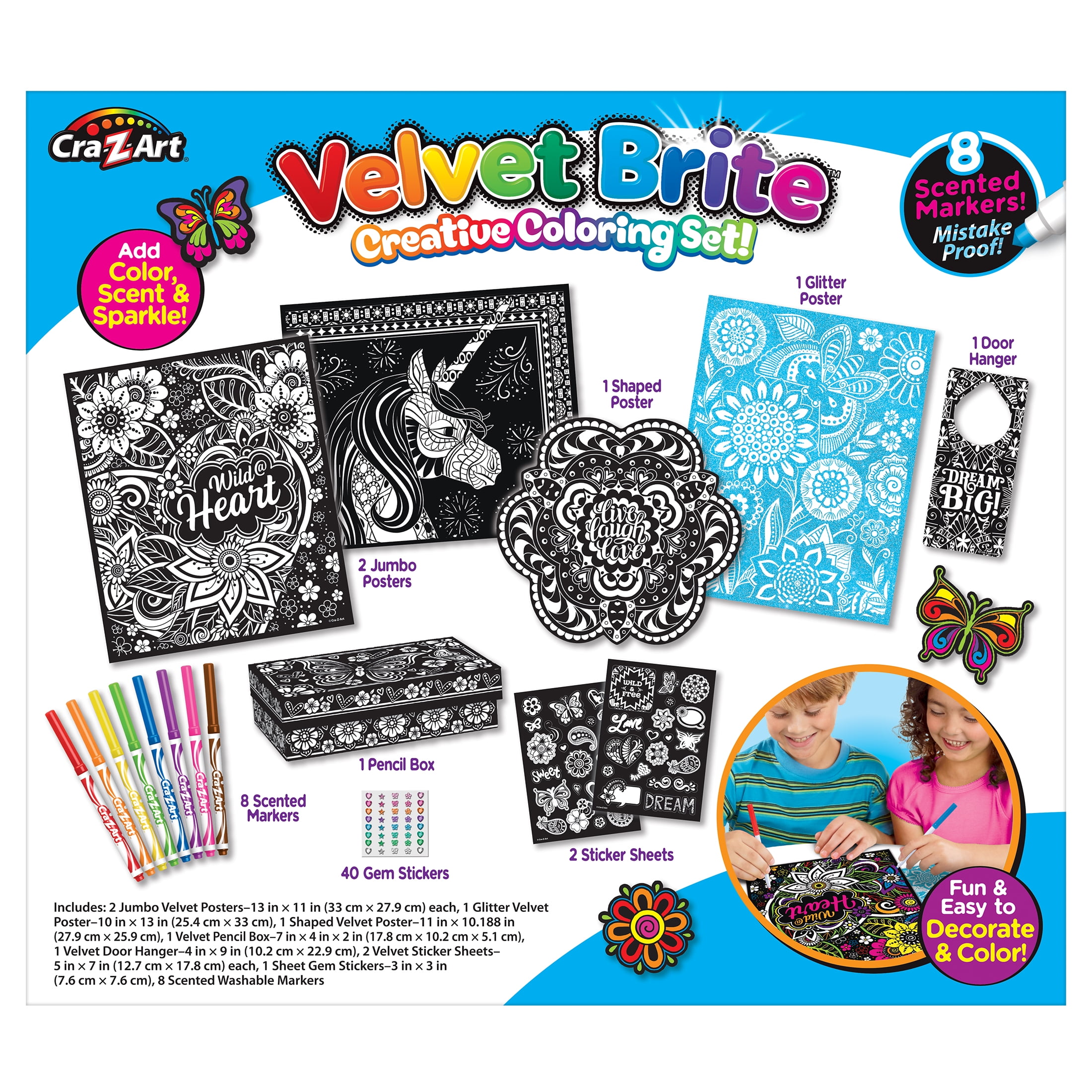 Kreative Kids Colourful Velvet Felt Art Picture Colouring Set For Chil –  Carousel