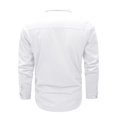 thumbnail image 4 of Men's Dual Chest Pocket Long Sleeve Tactical Cargo Shirts Lightweight Cooling UPF 50 Sun Protection Button Down Lapel Collar Breathable Work Tops, 4 of 8