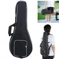 thumbnail image 1 of Mandolin Case Gig Bag, Mandolin Carry Case Portable Adjustable Thicken Oxford Cloth With Side Pockets For Musical Instruments, 1 of 8