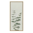 thumbnail image 2 of Kate and Laurel Sylvie Eucalyptus Botanical II Framed Linen Textured Canvas Wall Art by The Creative Bunch Studio, 18x40 Panel Natural, Sophisticated Botanical Art for Wall, 2 of 6