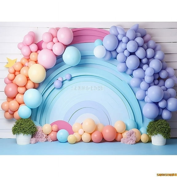 Balloon Arch Photography Backdrops Props Newborn Birthday Party ration Adorable Pastel Photo Studio Background CA-02