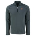 thumbnail image 2 of Men's Cutter & Buck  Heather Black Cincinnati Bengals Peshastin Eco Fleece Tri-Blend Raglan Recycled Quarter-Zip Jacket, 2 of 3