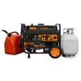 WEN 4750Watt 120V/240V Dual Fuel Portable Generator with Wheel Kit and