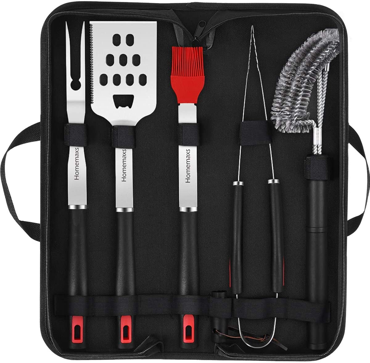 BBQ Tools Barbecue Grill Tool Set Kit 6Pcs Stainless Steel With Aluminum Case 