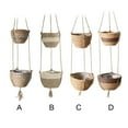 thumbnail image 3 of Maceta colgante de 2 capas Naiovety para algas marinas cesta tejida natural beige, 3 of 6
