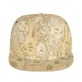 thumbnail image 2 of Gaeub World Map Flat Bill Snapback Hats Baseball Caps with Adjustable for Running Workouts and Outdoor Activities, 2 of 9