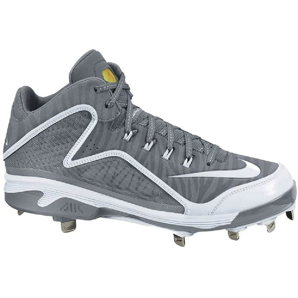 Nike Swingman MVP 2 Mid Men's Metal Baseball Cleats Grey/White - Walmart.com - Walmart.com
